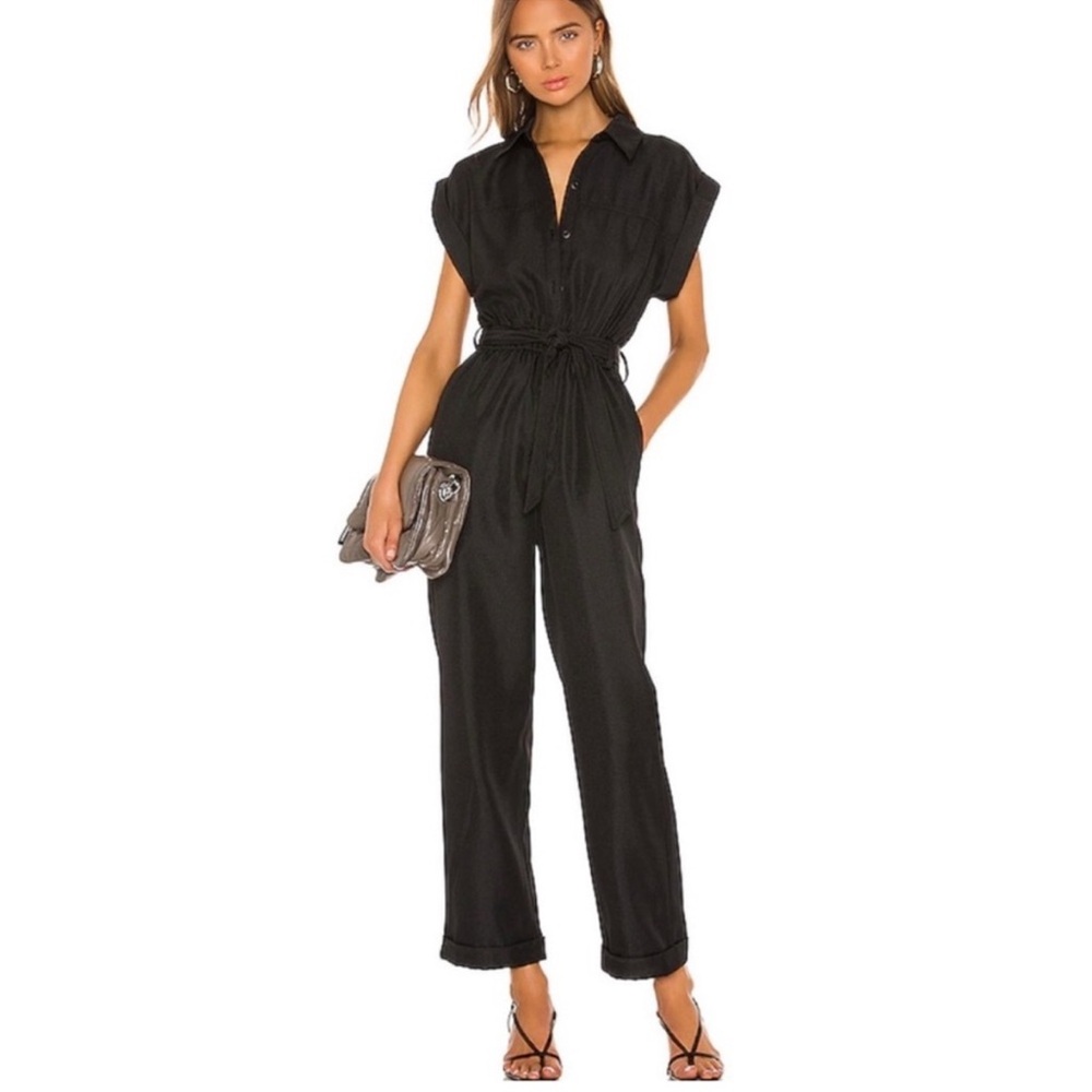 L'Academie Black Belted Jumpsuit